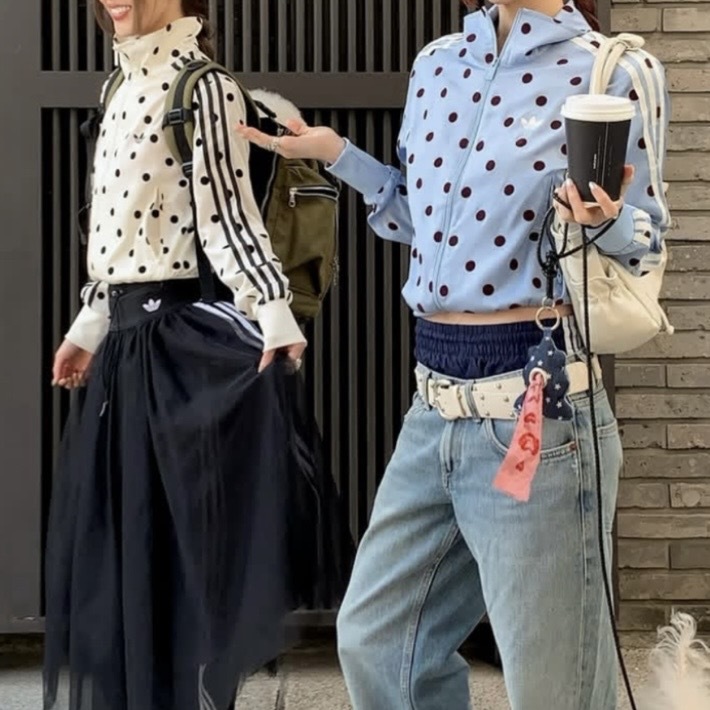 ADIDAS ORIGINALS 波點 緞面 短板外套 復古 愛迪達 SATIN POLKA SOTS 兩色 KV1167/KV1165
