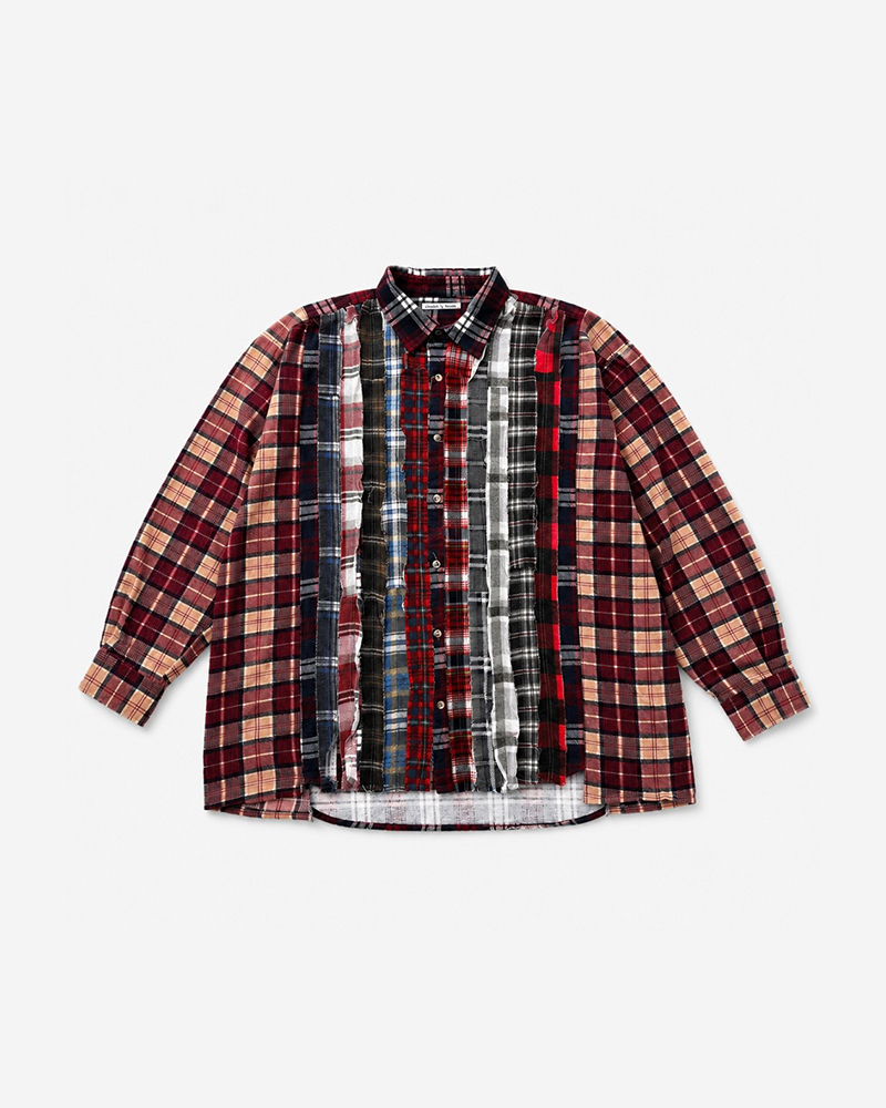 Needles - SX483 Flannel Shirt -> Ribbon Wide Shirt