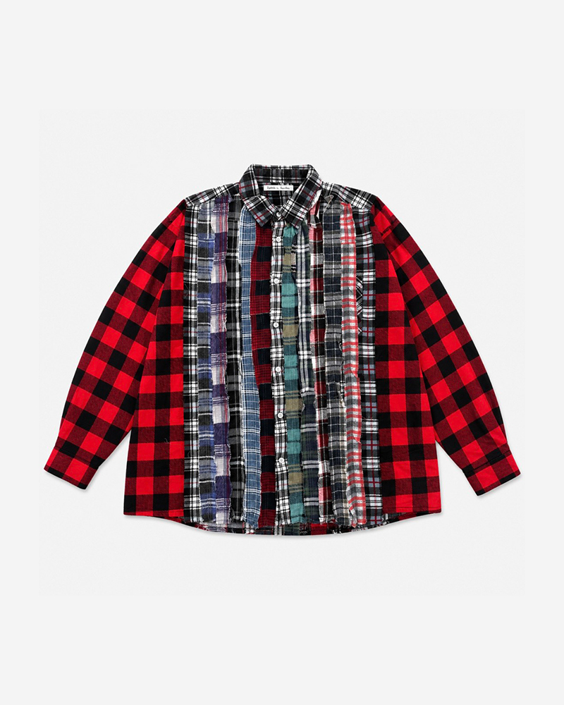 Needles - SX483 Flannel Shirt -> Ribbon Wide Shirt