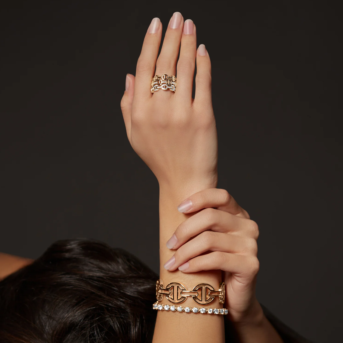 HB002 DAME TRI-LINK - 18K GOLD