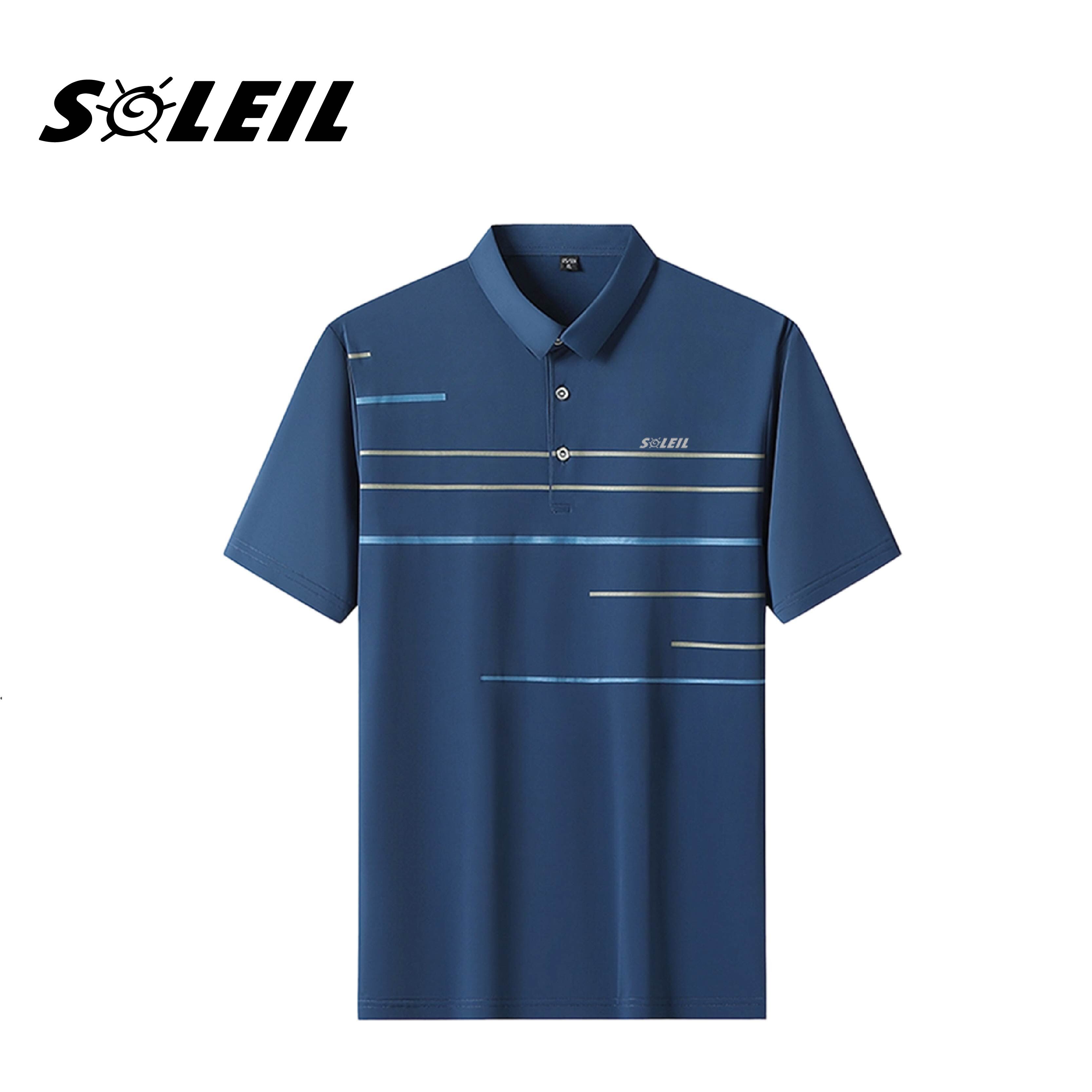 SOLEIL 條紋冰絲POLO衫 男款 (3色) 10SL2529A
