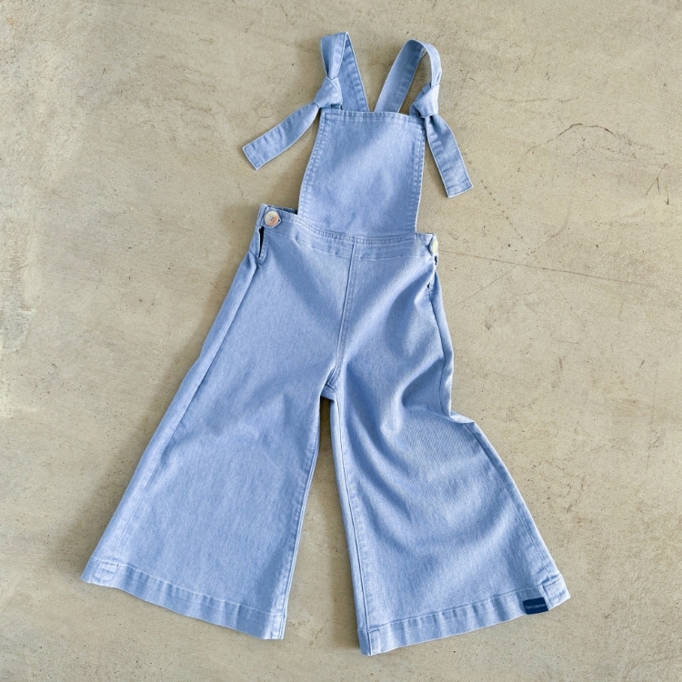 TWIN COLLECTIVE KIDS 鈕釦裝飾吊帶褲 Birkin Bells Overall - Bardot Blue