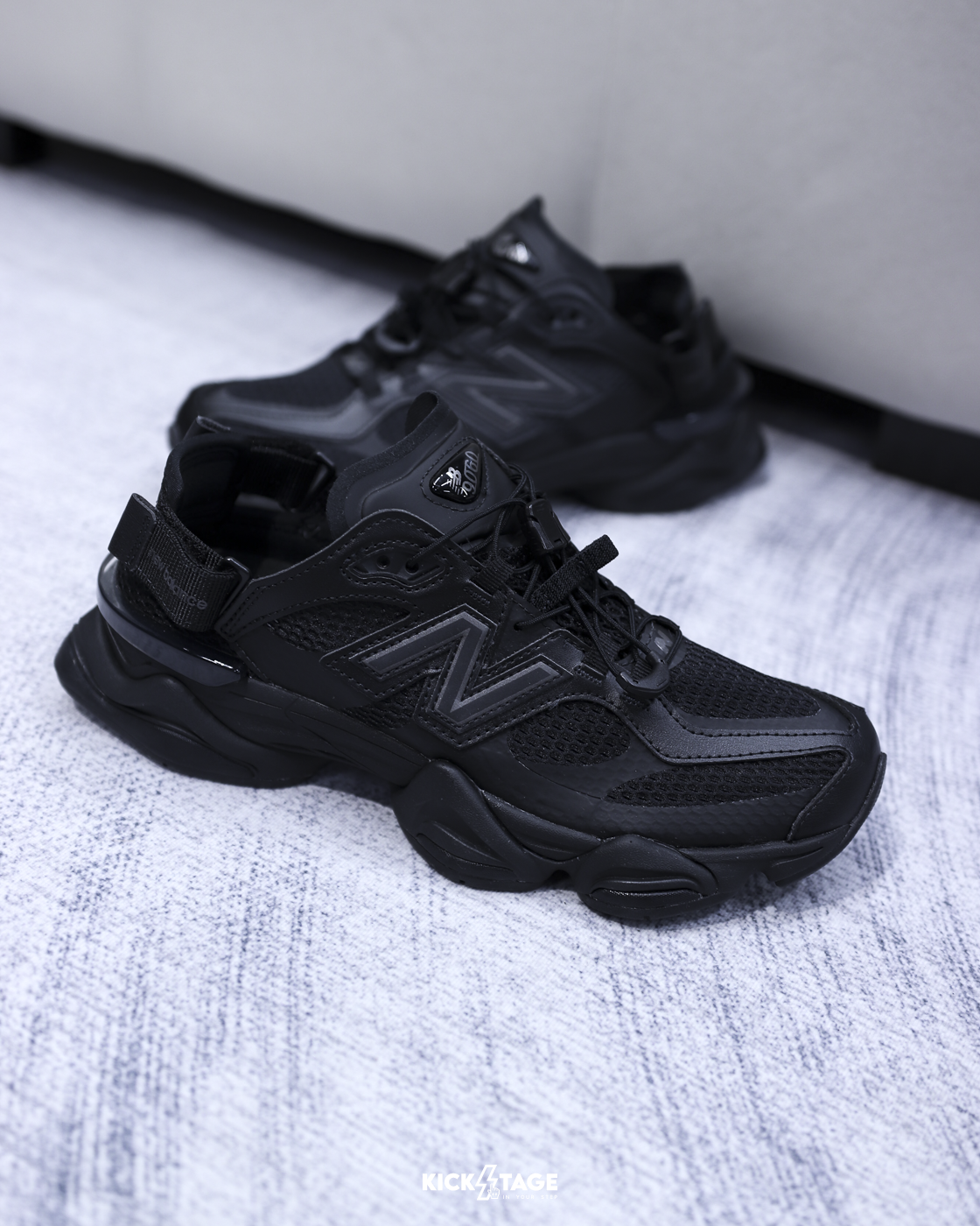 限量商品不退換 [門市現貨] 日本限定 男女鞋 NEW BALANCE 9060 NB9060 全黑 黑魂 黑武士 涼鞋 穆勒鞋 休閒鞋【U90604SC】