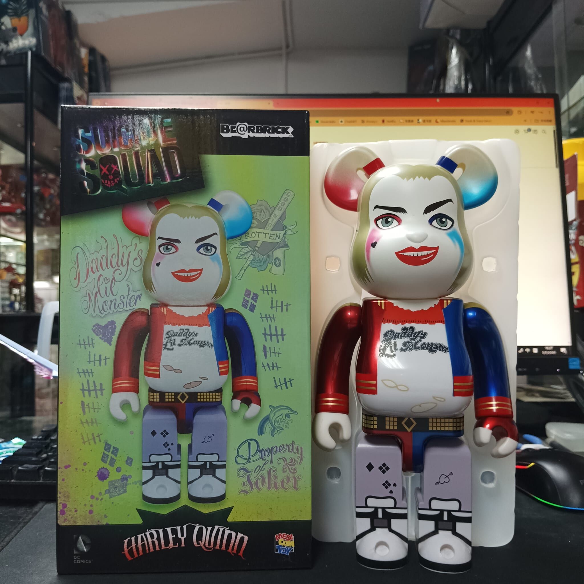 寄賣-Medicom BE@RBRICK Suicide Squad Harley Quinn 400％