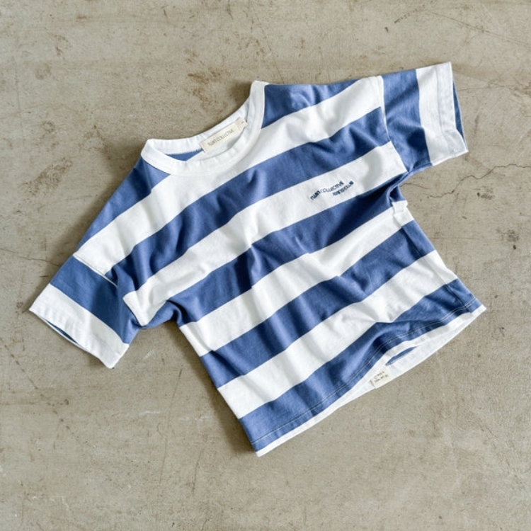 TWIN COLLECTIVE KIDS 條紋寬鬆T恤 Stripe Tee - Blue