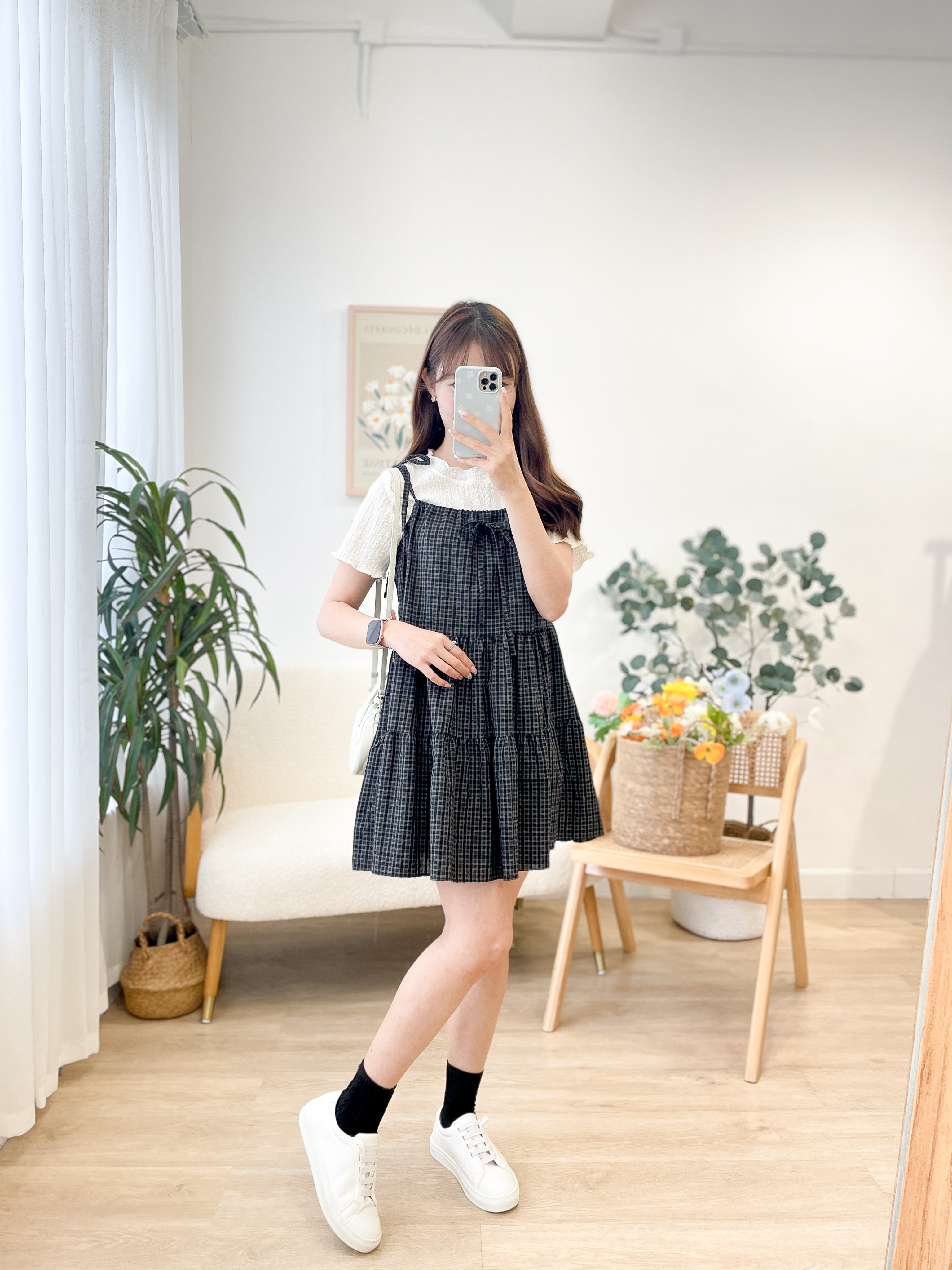 OP699 The Reverie Checkered Sling Dress