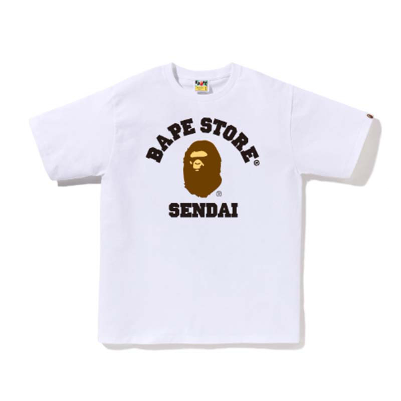 BAPE STORE Sendai College Tee 猿人 字體 仙台限定 短袖 白色 1M22110006-WE [台灣現貨]