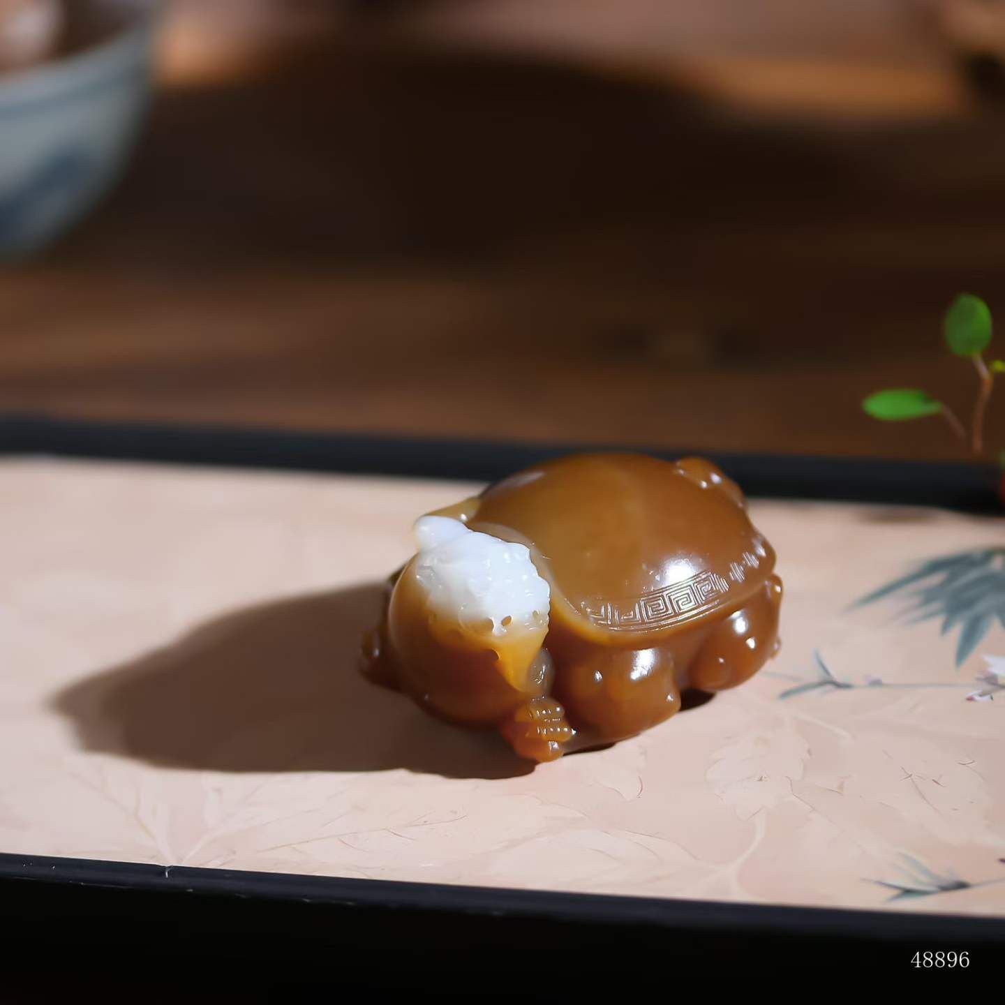 和田玉糖白龍龜,天然和田玉軟玉