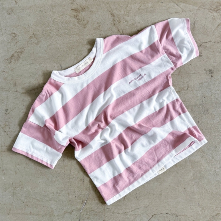 TWIN COLLECTIVE KIDS 條紋寬鬆T恤 Stripe Tee - Soft Pink