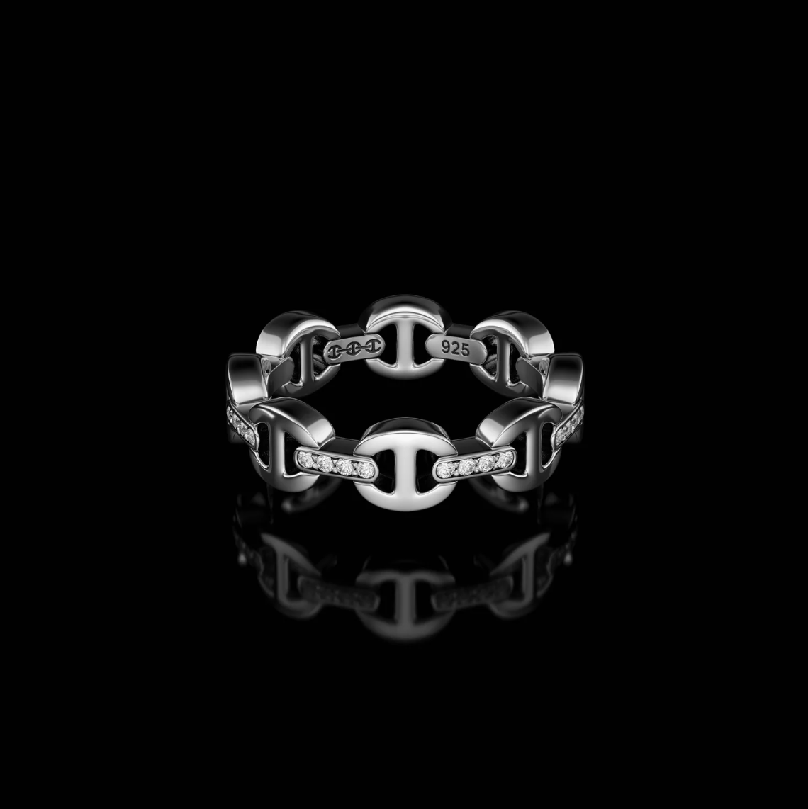 HB002D DAME TRI-LINK WITH DIAMOND BRIDGES