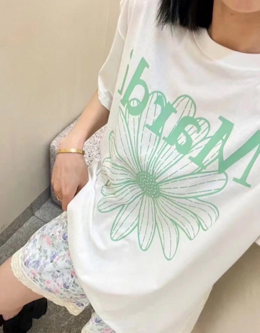 限量！！韓國 Mardi  薄荷綠雛菊 短袖T