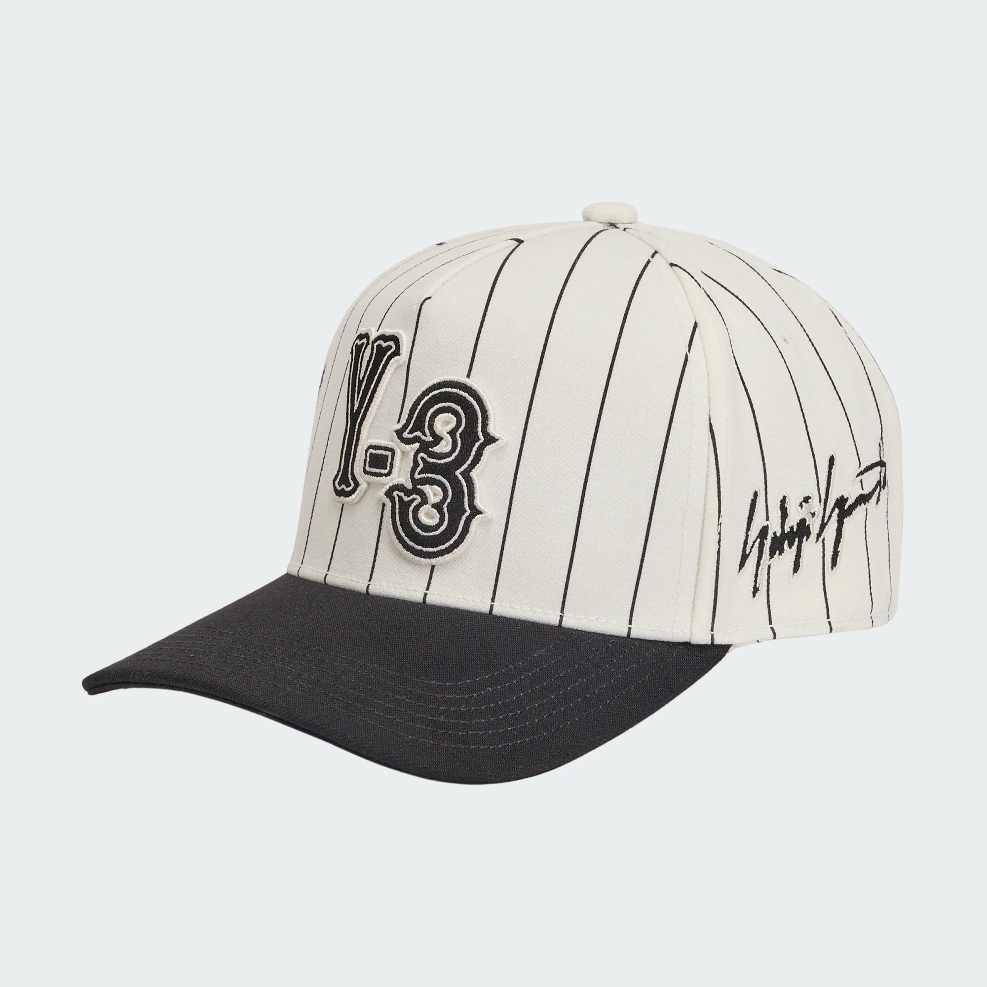【 Y-3 PINSTRI CAP 復古棒球帽 - 條紋白 】