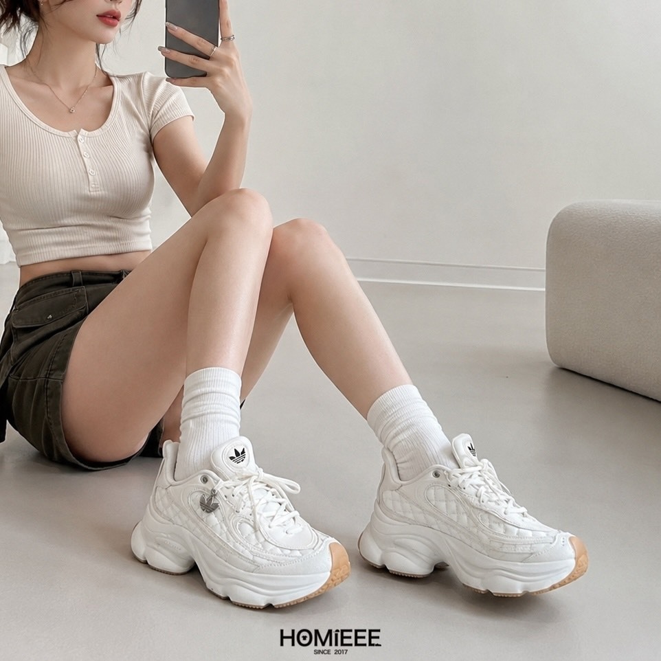 Adidas Originals Ozvenuz 厚底鞋 增高 奶油白 女鞋 [HQ2643]