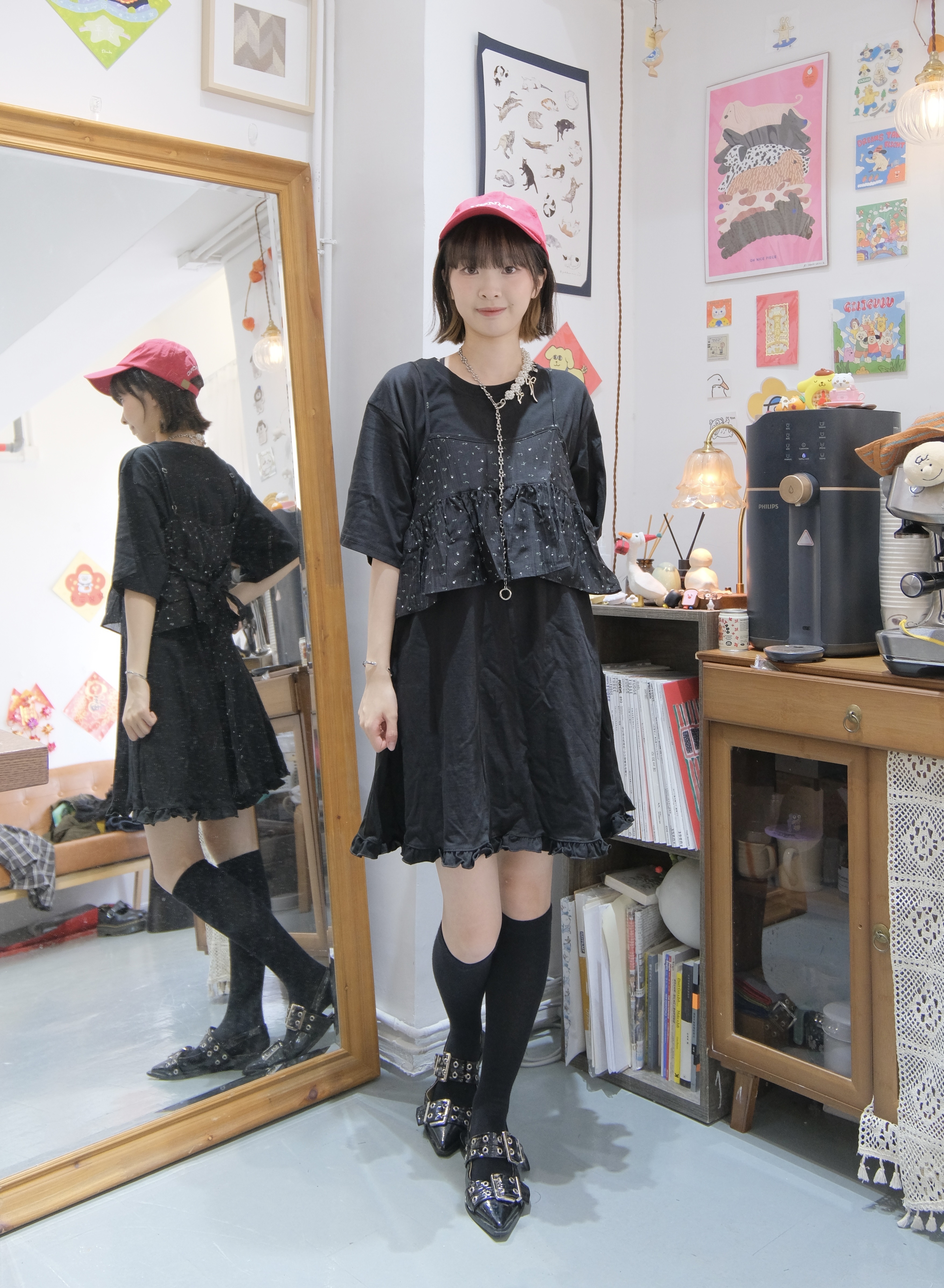 Oversize花邊Tee