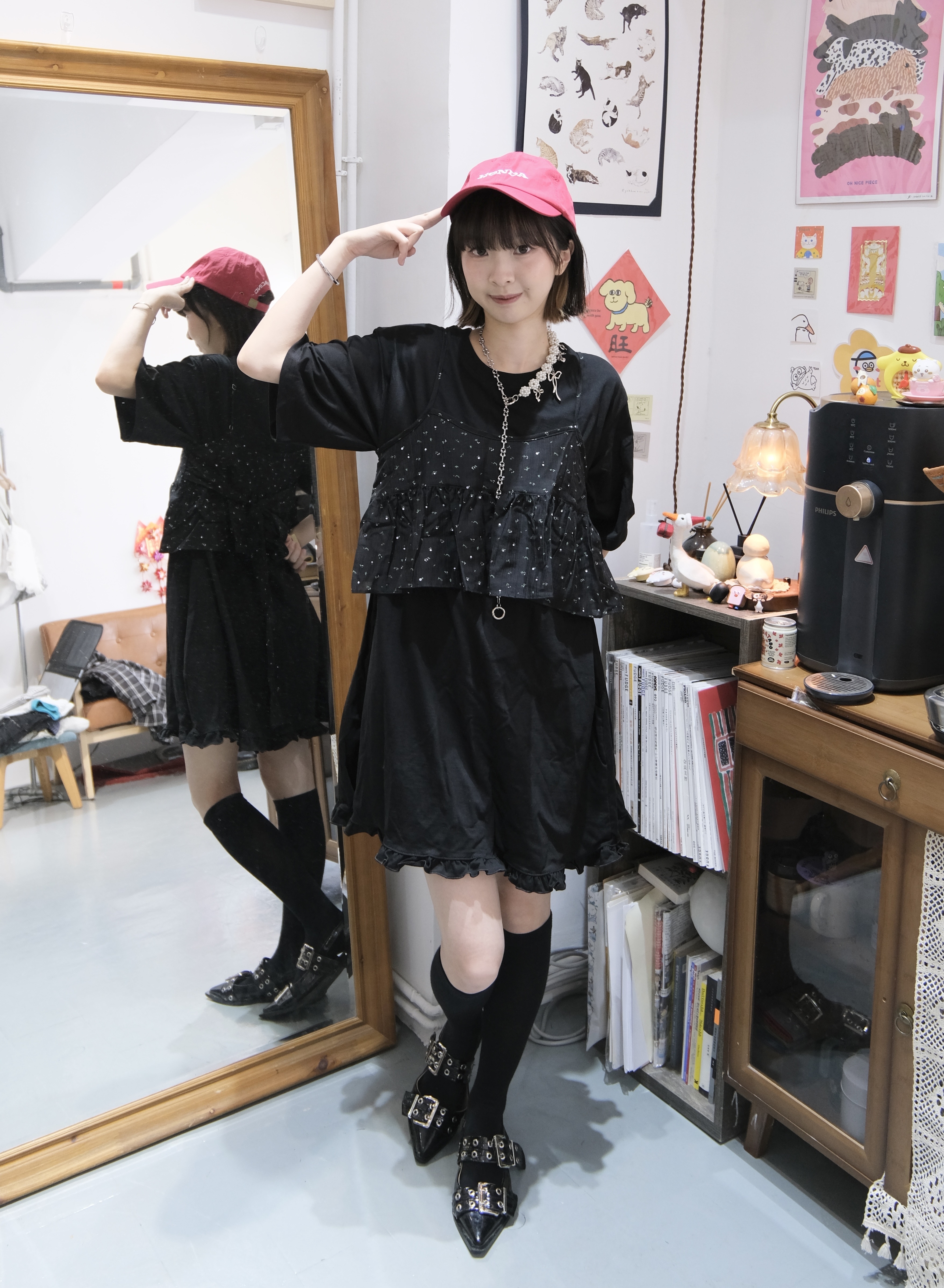 Oversize花邊Tee