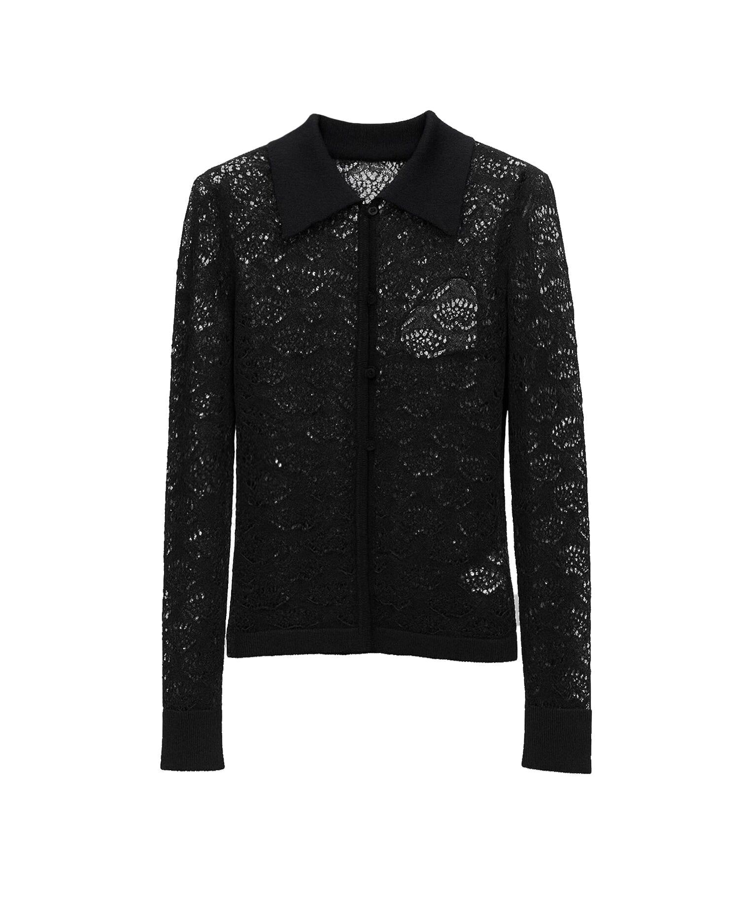 1SH0508-001 [SILVIAN HEACH] Cardigan Dipondi Black #CVP26006CD (EU)