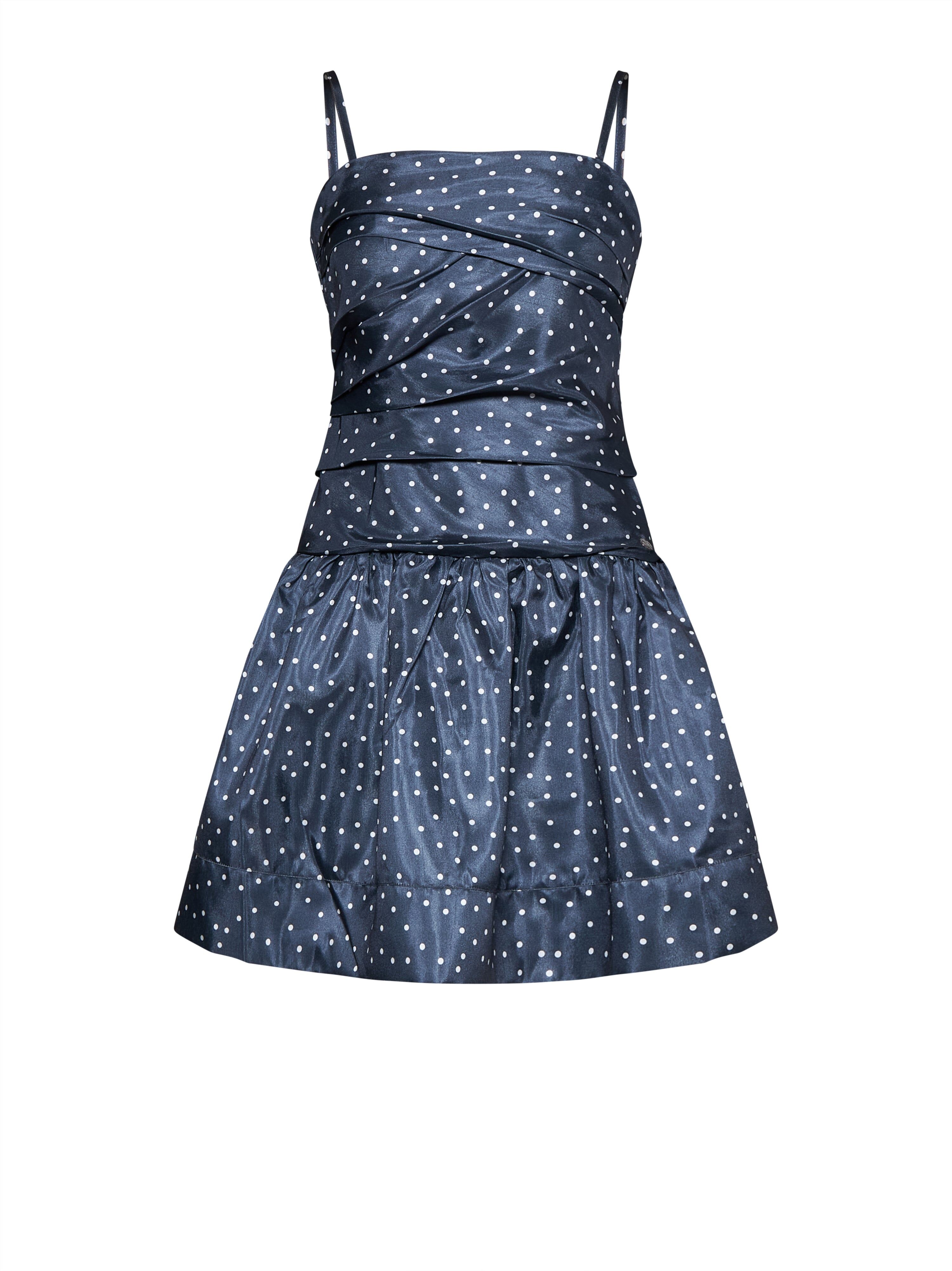 1SH0508-104 [SILVIAN HEACH] Short Dress Frins Pois Grey #GPP26278VE (EU)