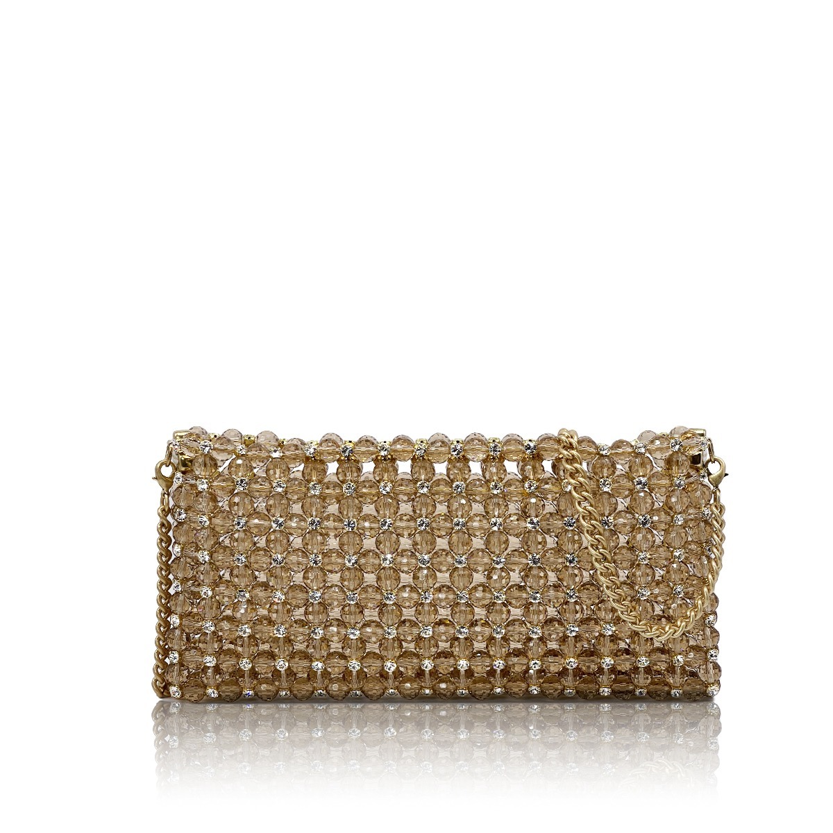 1PO0506-804 [PALERA MILANO] Jean's Selection - Siracusa Champagne Multicolor Gold Hardware 100cm #BGSIRA-C10DBA (EU)