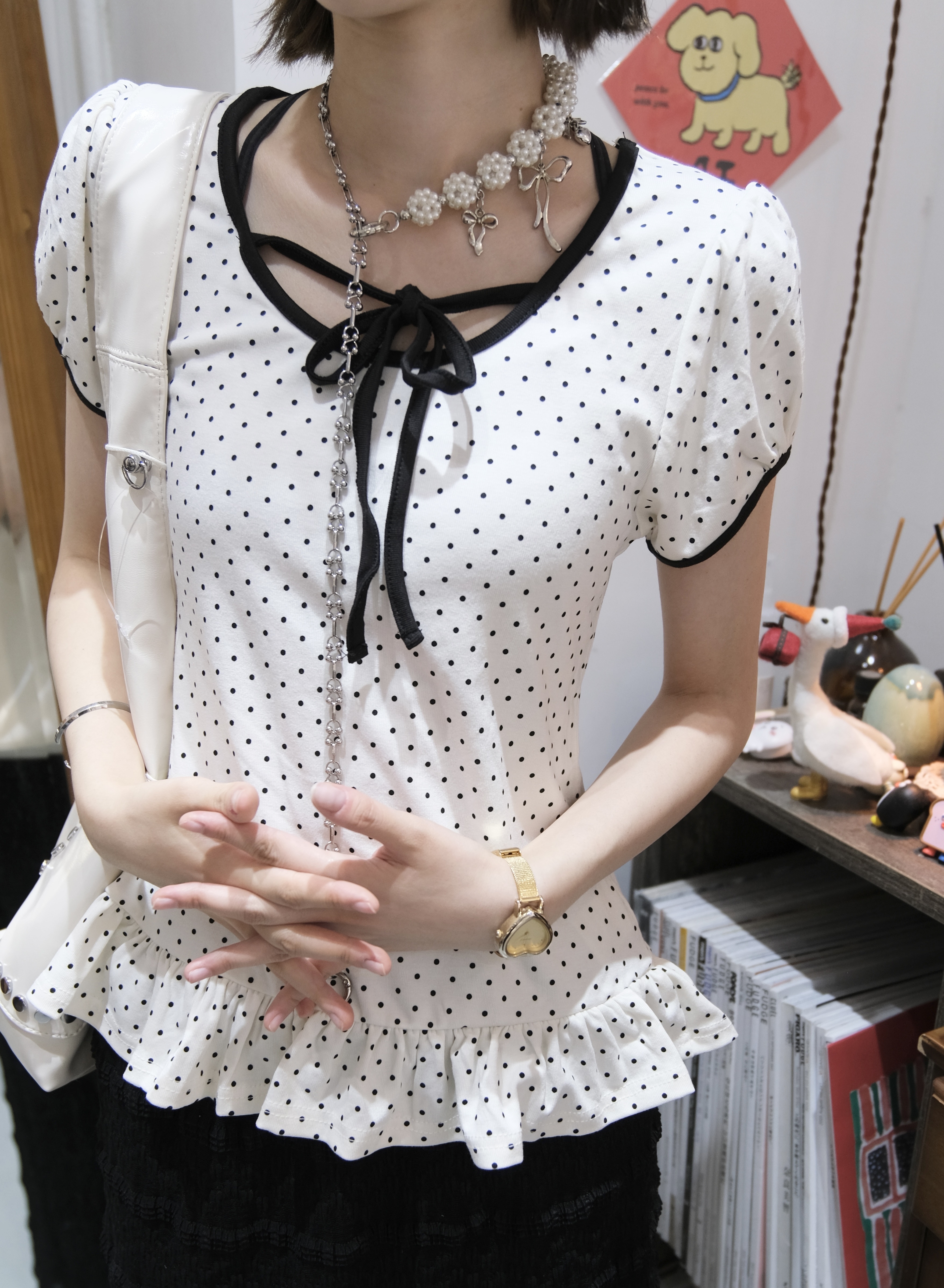 波點修身BOW TOP