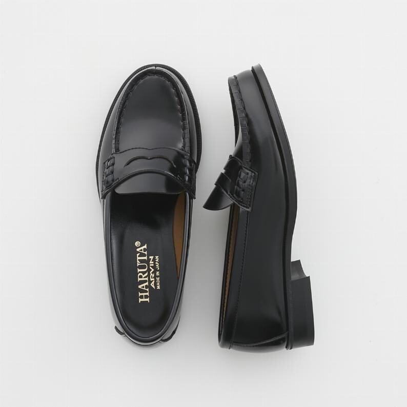 <日本製> 女款 日本 限定 HARUTA Loafer 4514 經典 合成 皮革 防潑 樂福鞋 兩色
