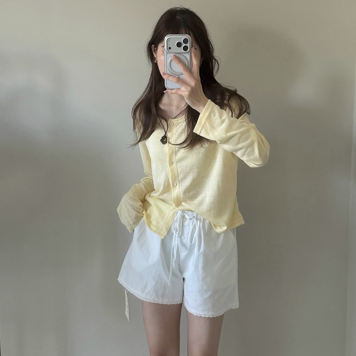 夏日條紋綁帶短褲