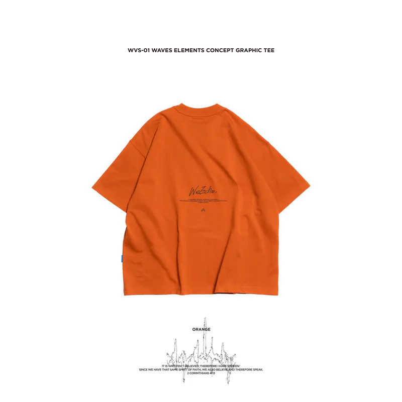 WVS-01 Waves Elements Concept Graphic TEE - Orange