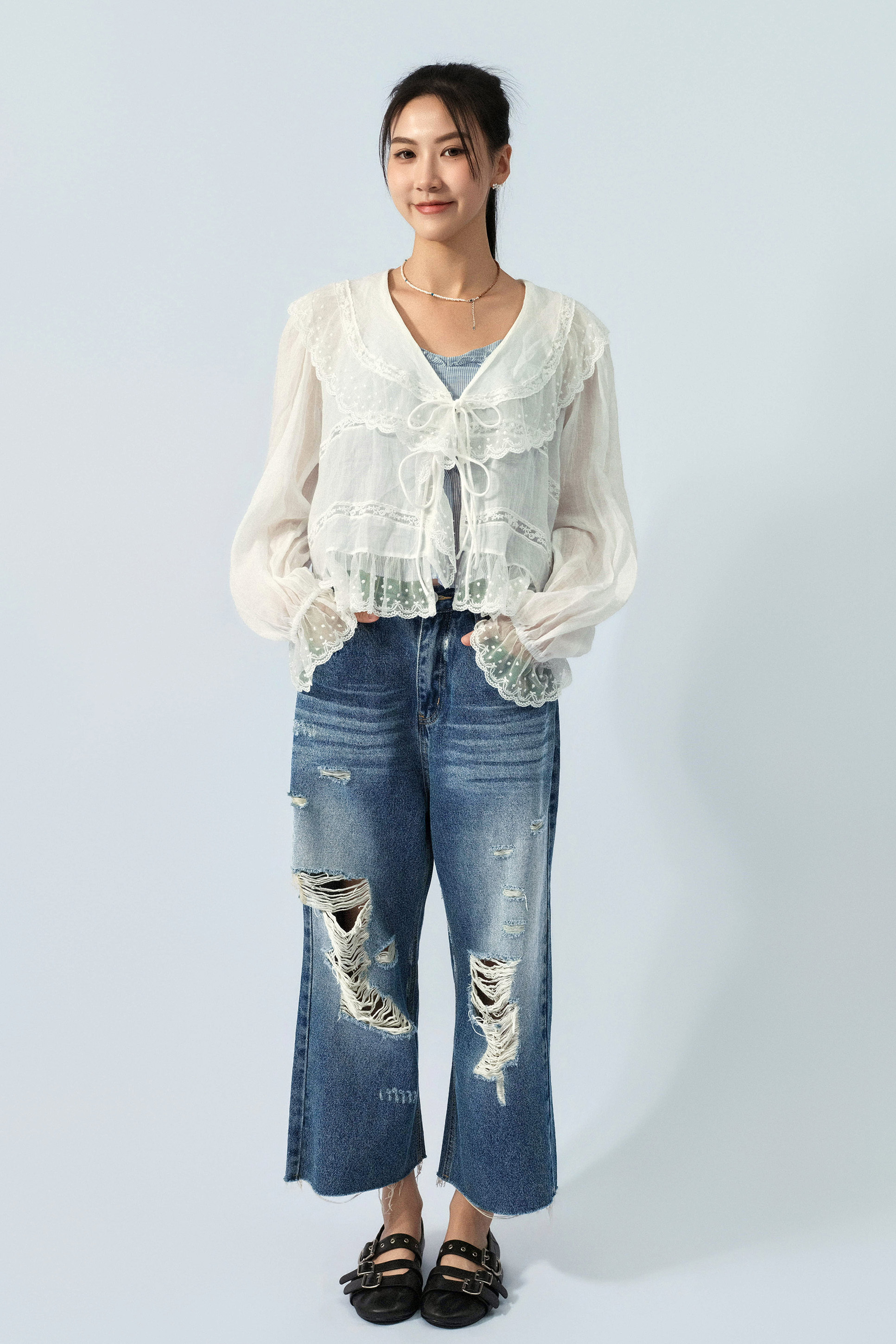 SS26_0124（上衣＋Bra Top + 牛仔褲）
