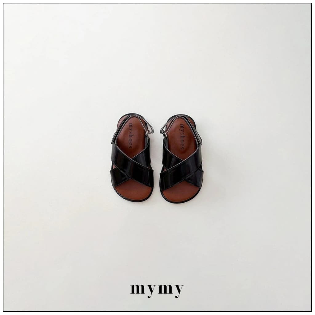 正韓夏Mysocks 黑色編織涼鞋