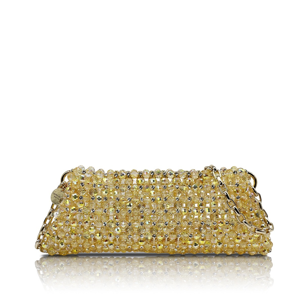 1PO0506-806 [PALERA MILANO] Jean's Selection - Crystal Pouch Long Gold Color Crystal Gold Hardware 100cm #BGCPOL-C10DBA (EU)