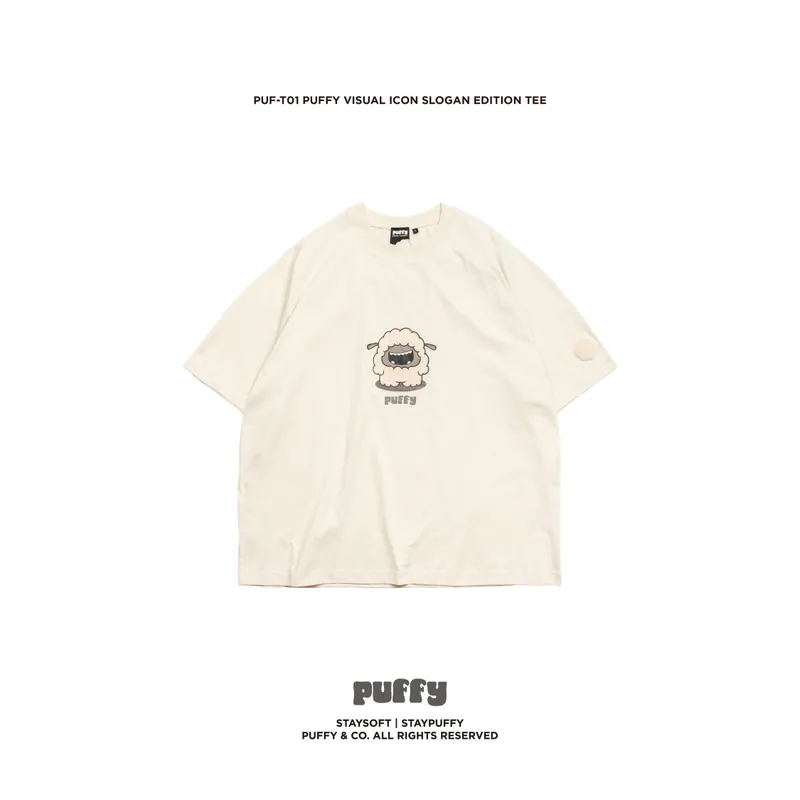 PUF-T01 PUFFY Visual Icon Slogan Edition TEE - Ivory