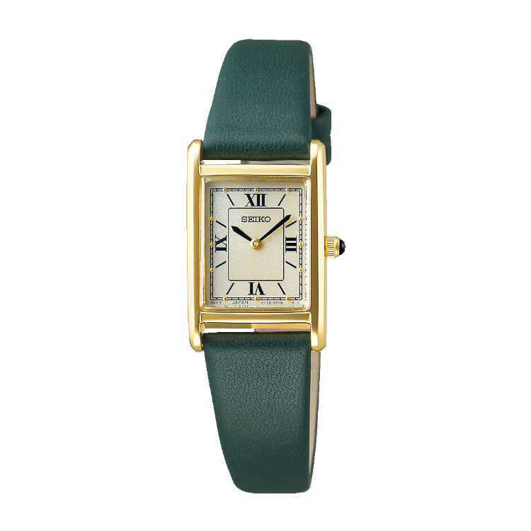 SEIKO STPR066 Solar Tank Analog Rectangle Ladies Vintage Watch
