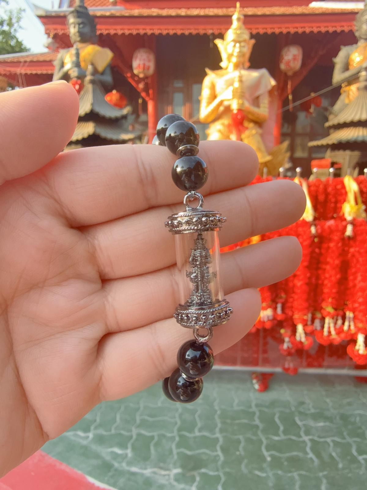 Wat Chulamanee 現由高僧龍婆易主持開光 佛曆2566 黑銅版鬼王手鍊