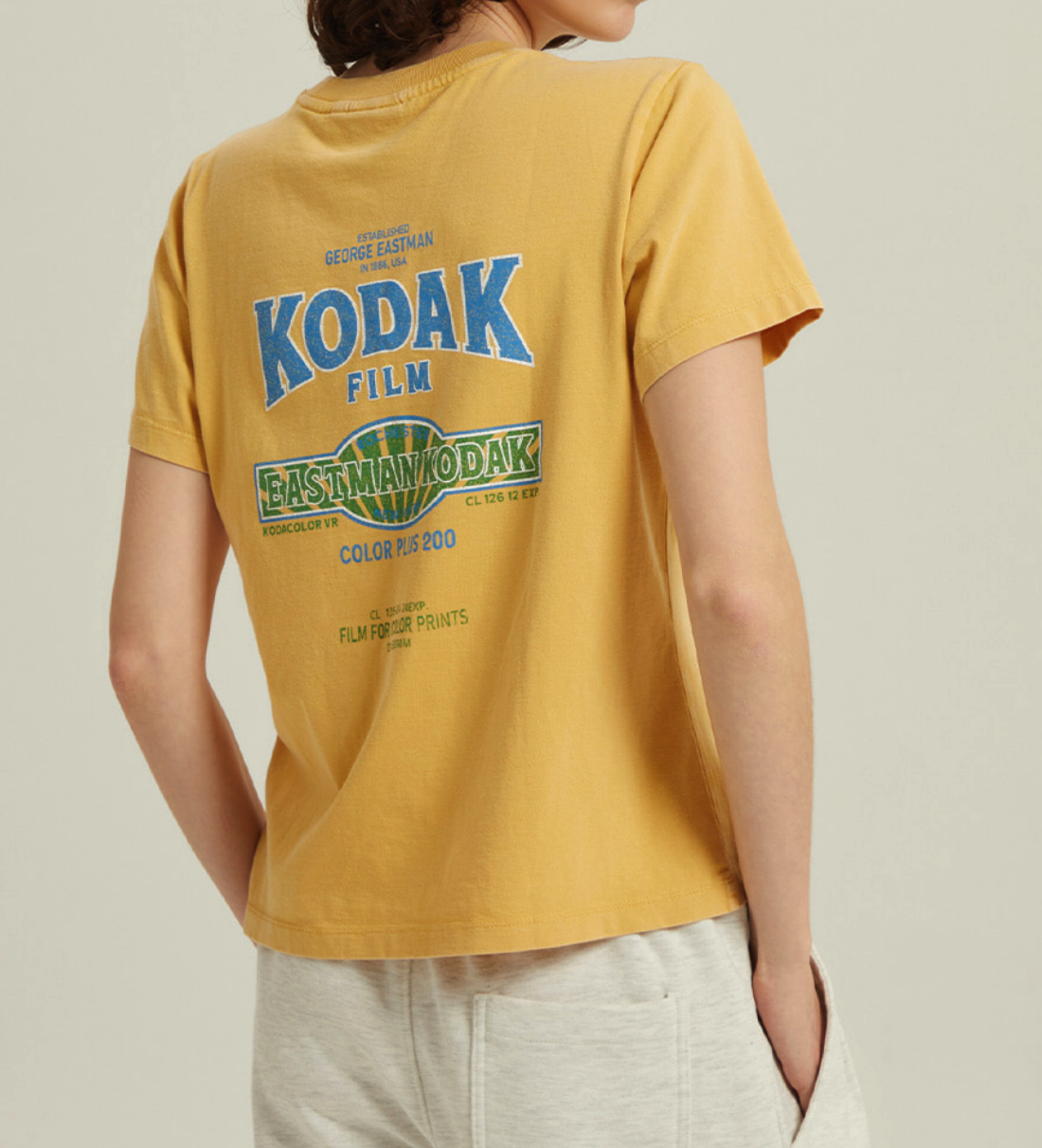 【現貨】Kodak 柯達 kodak 女款 水洗 運動俱樂部圖像 短tee K6222LRS11