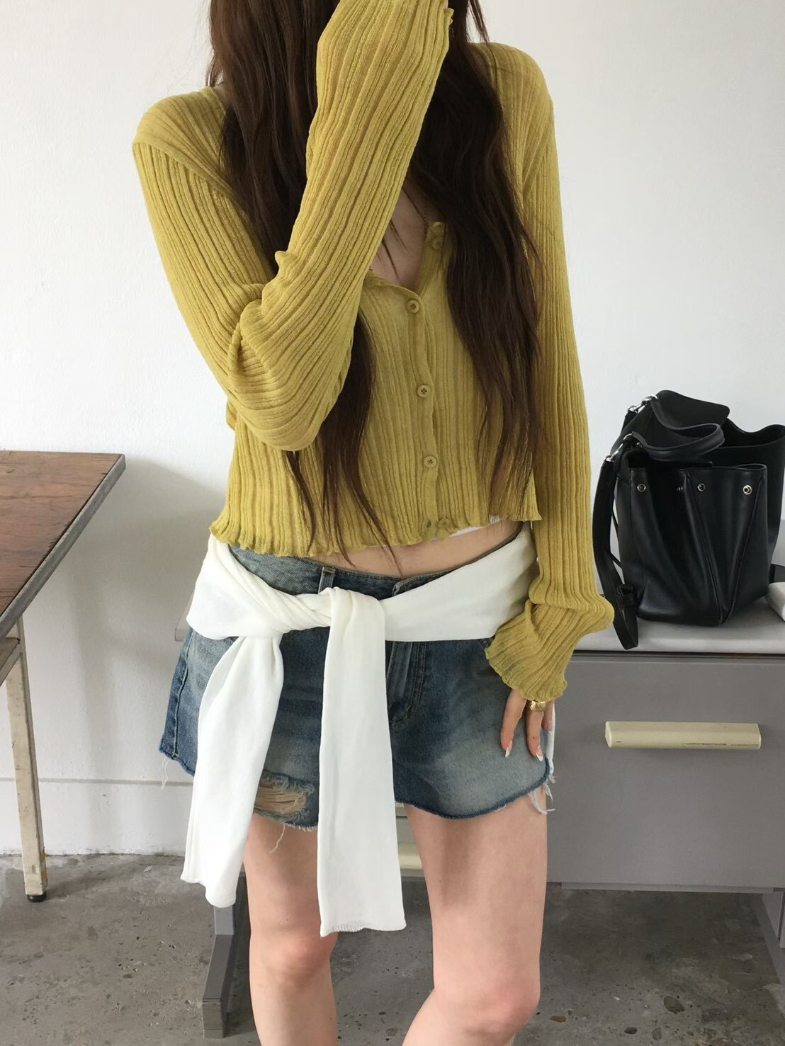 #AG62防曬坑條小外套(白/橄欖/淺灰/藍/黑/薄荷)