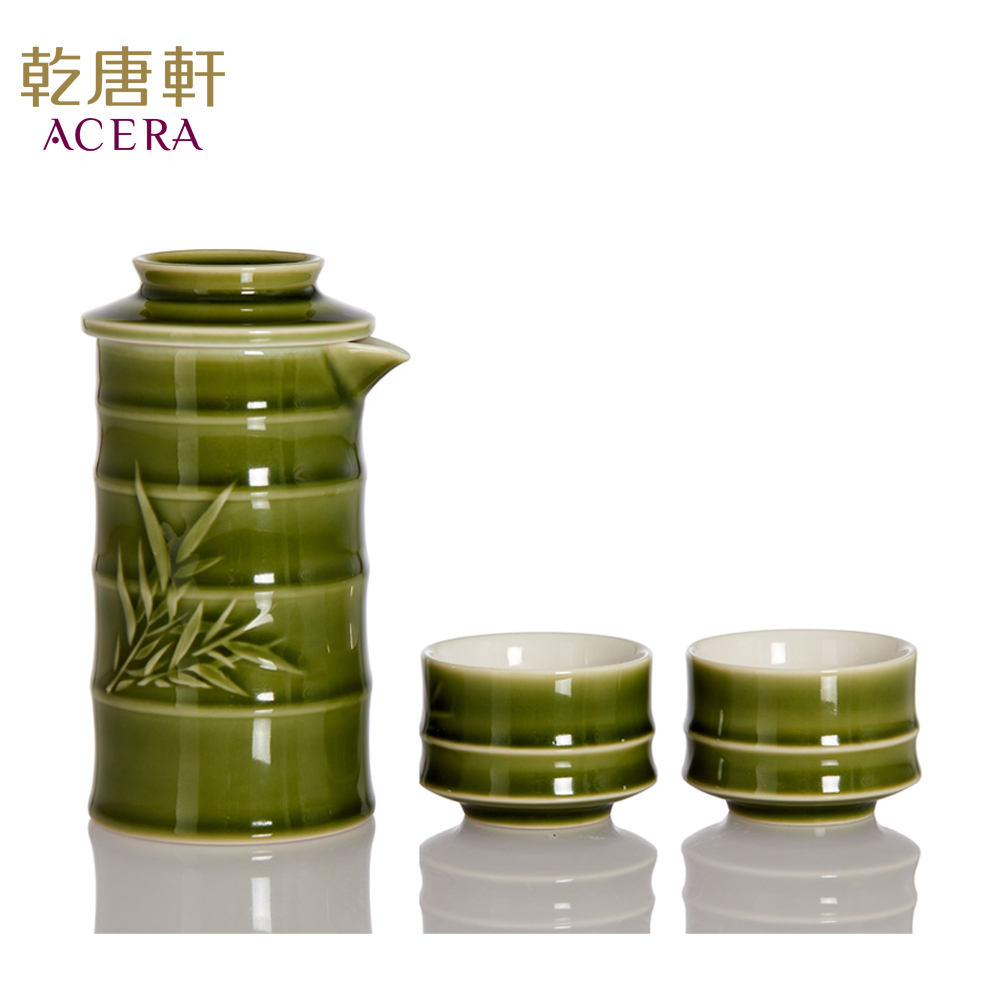 乾唐軒活瓷-竹君子泡茶器/一壺x二杯/綠釉