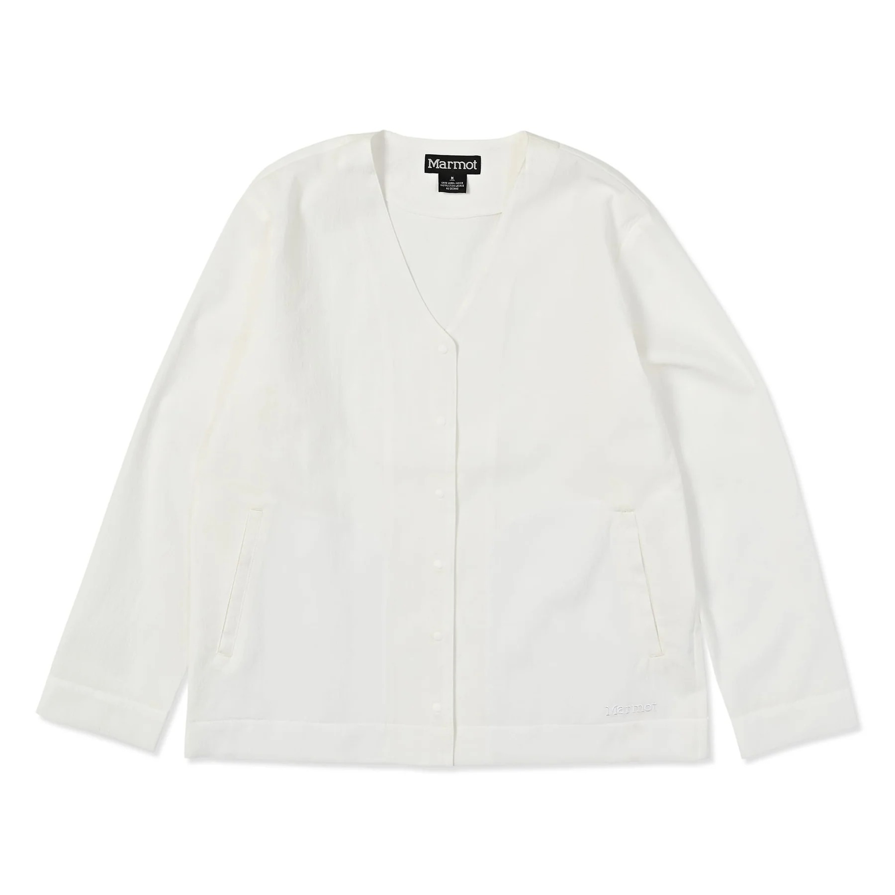 Marmot Asia W MMT 亞麻調柔質透氣無領襯衫 W's MMT Gritty Shirt MTSS26WSH054-C002 白色 [HappyOutdoor]