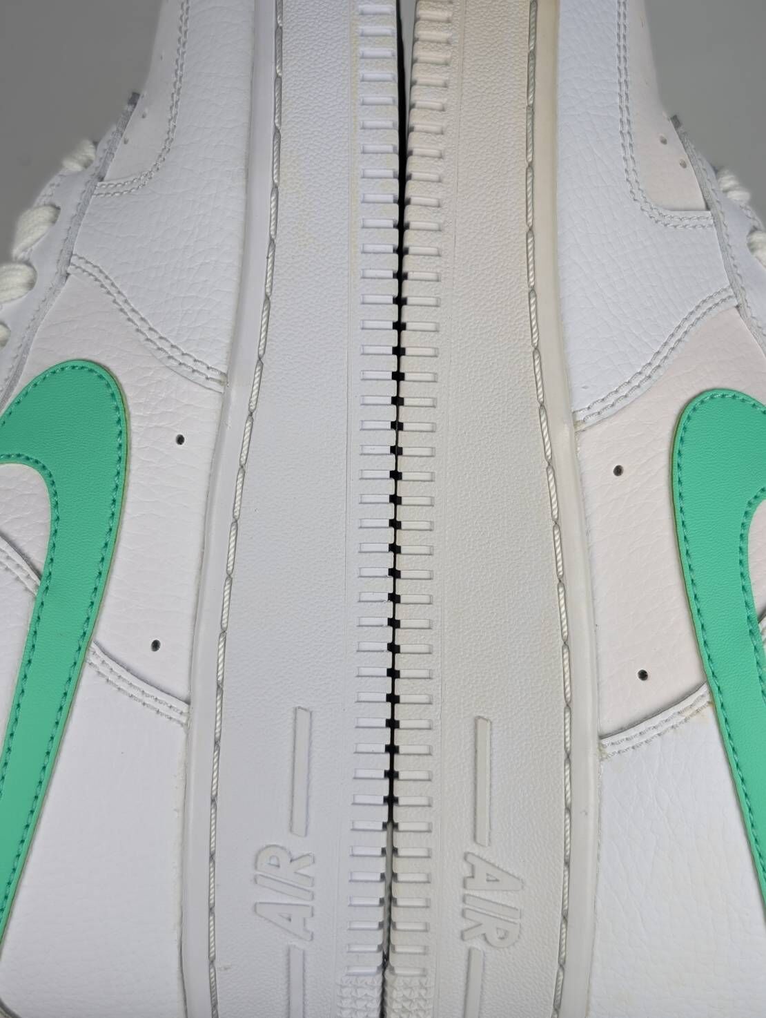 微瑕疵-左右腳鞋面色差、鞋舌、中底、鞋底、鞋口泛黃 315115-164/7 NIKE AIR FORCE 1 AF1 TIFFANY 薄荷綠