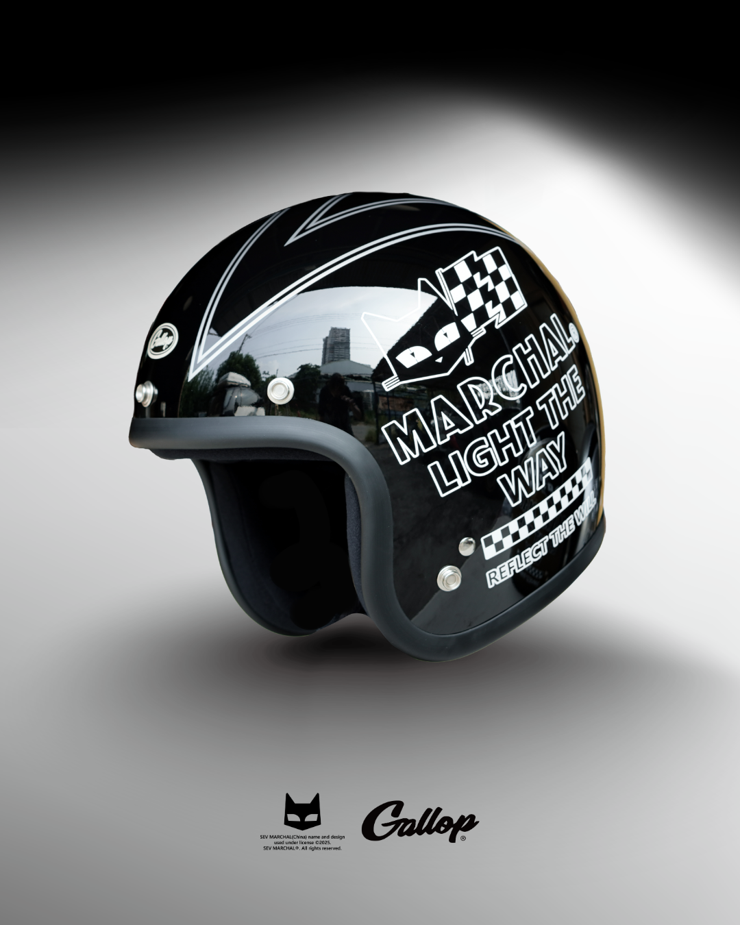 SEV MARCHAL × GALLOP 3/4 復古安全帽