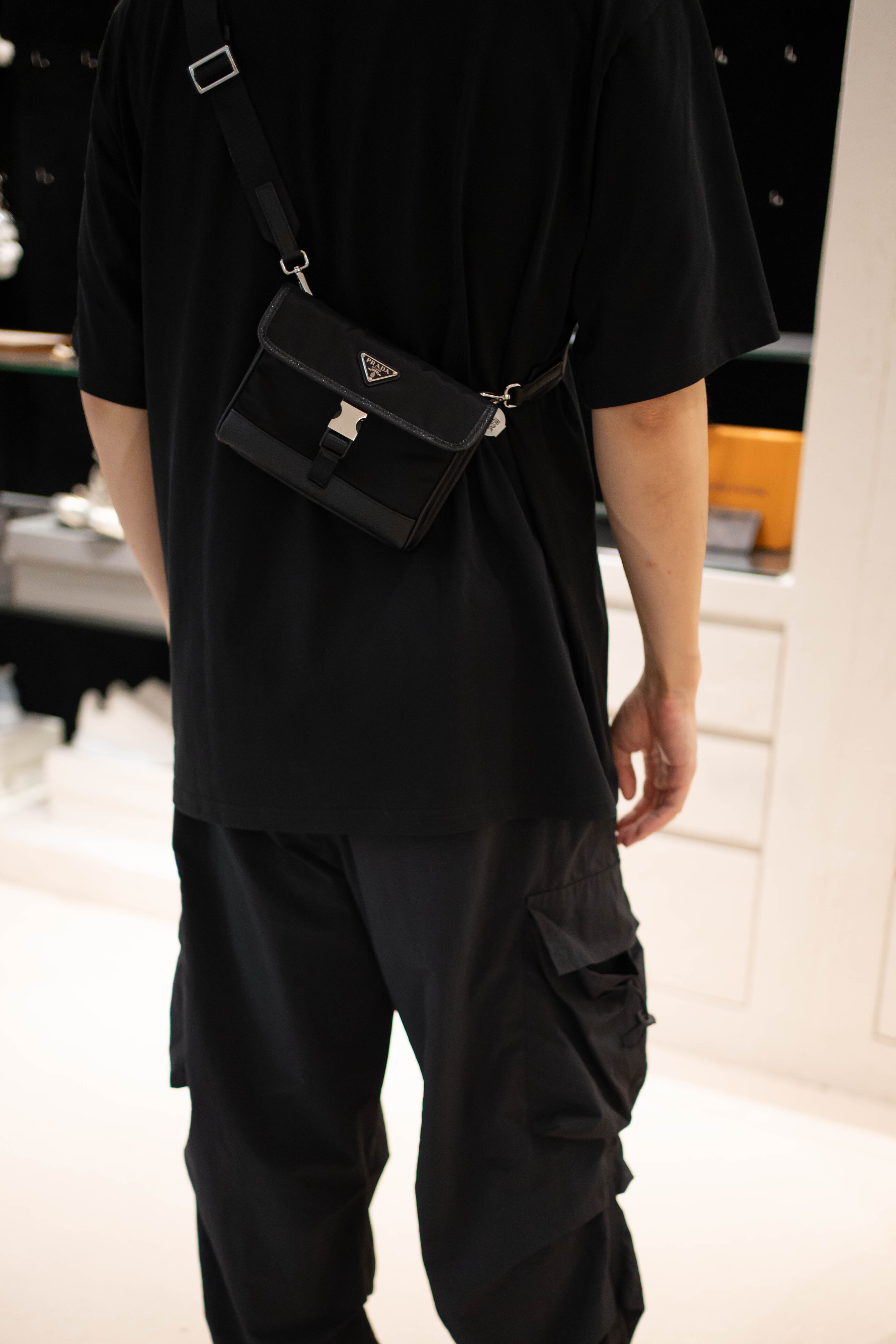Prada Re-Nylon and Saffiano leather smartphone case