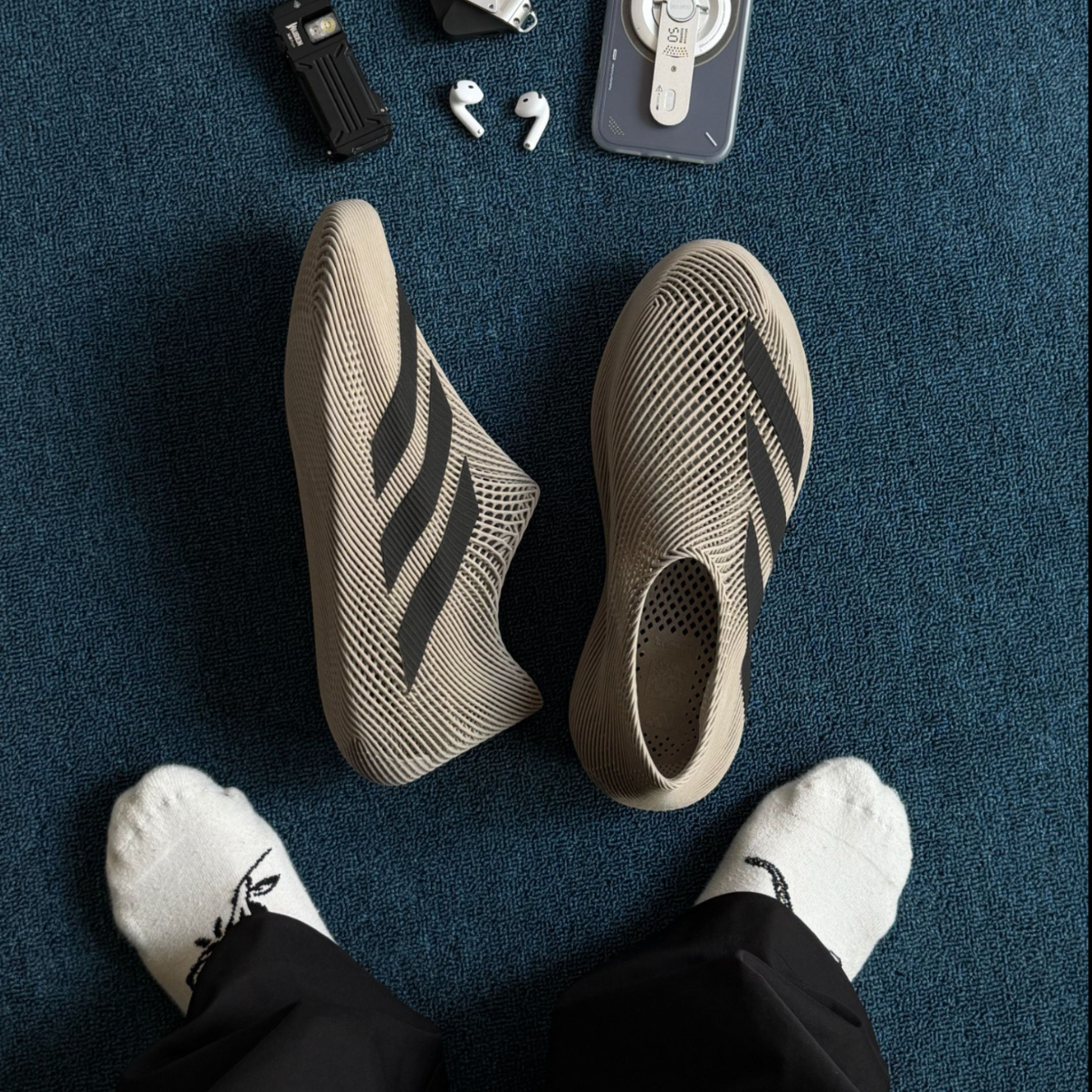 NICEDAY 代購 Adidas CL 3D 打印鞋 蜂巢 淺灰褐色 男女同款 KJ8977