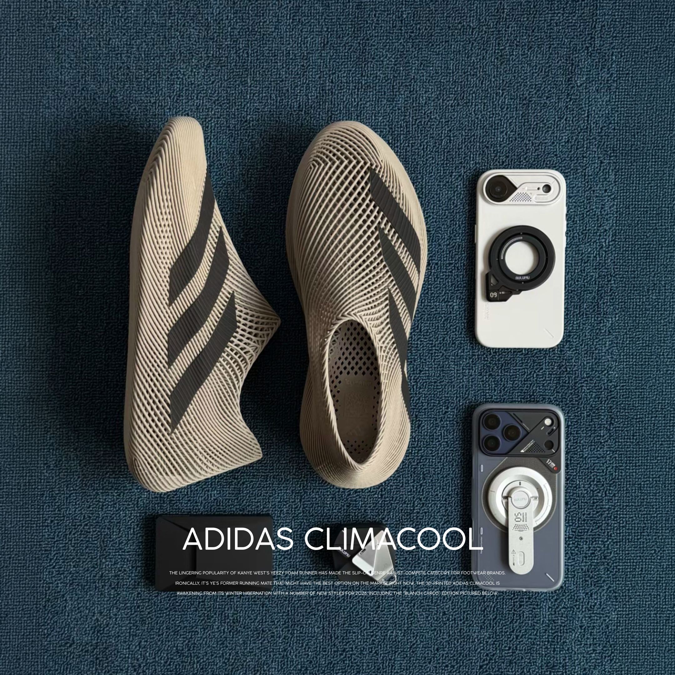 NICEDAY 代購 Adidas CL 3D 打印鞋 蜂巢 淺灰褐色 男女同款 KJ8977