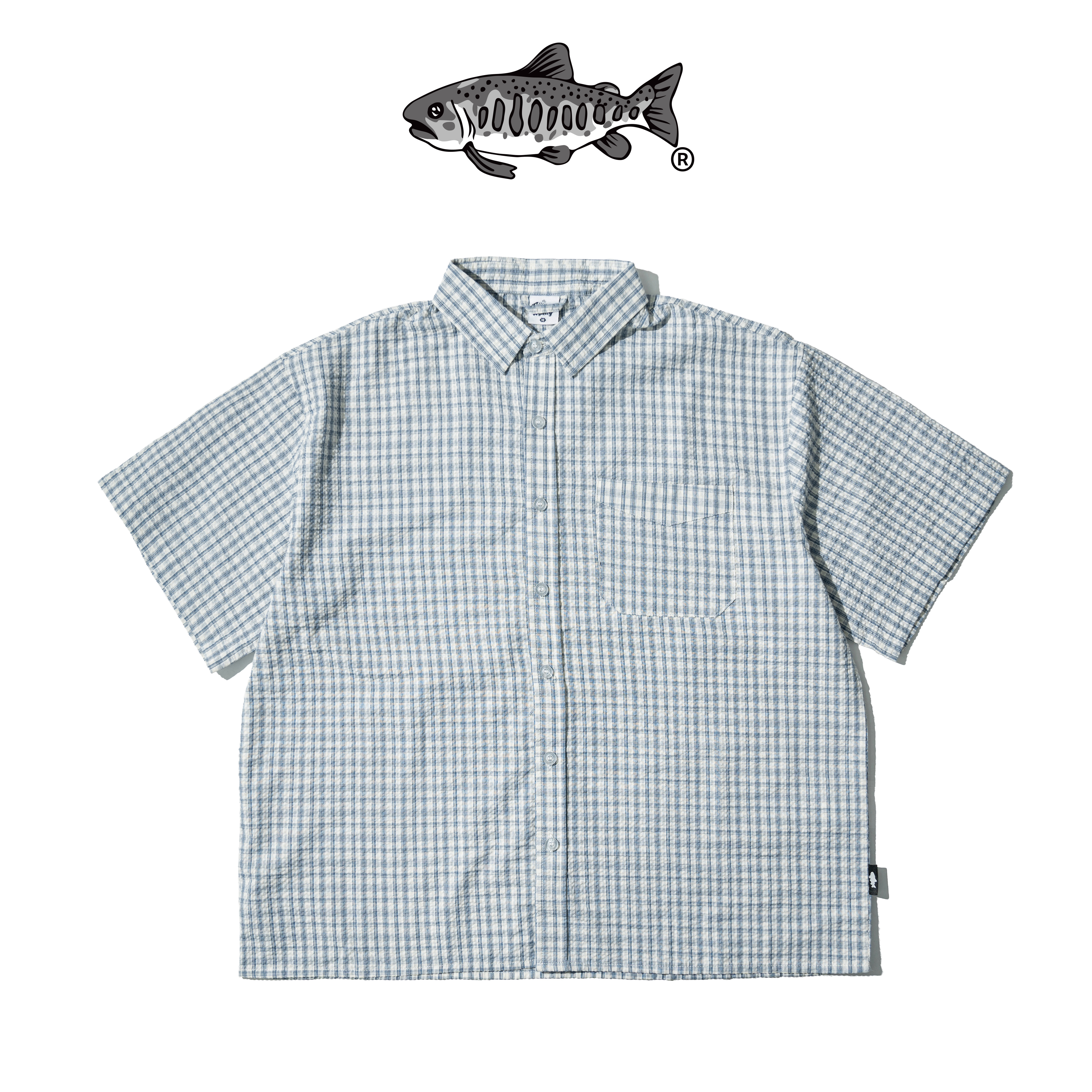 AGILITY Boxy Fit Seersucker Shirt 寬短 泡泡紗 短袖襯衫 [SS-N08]