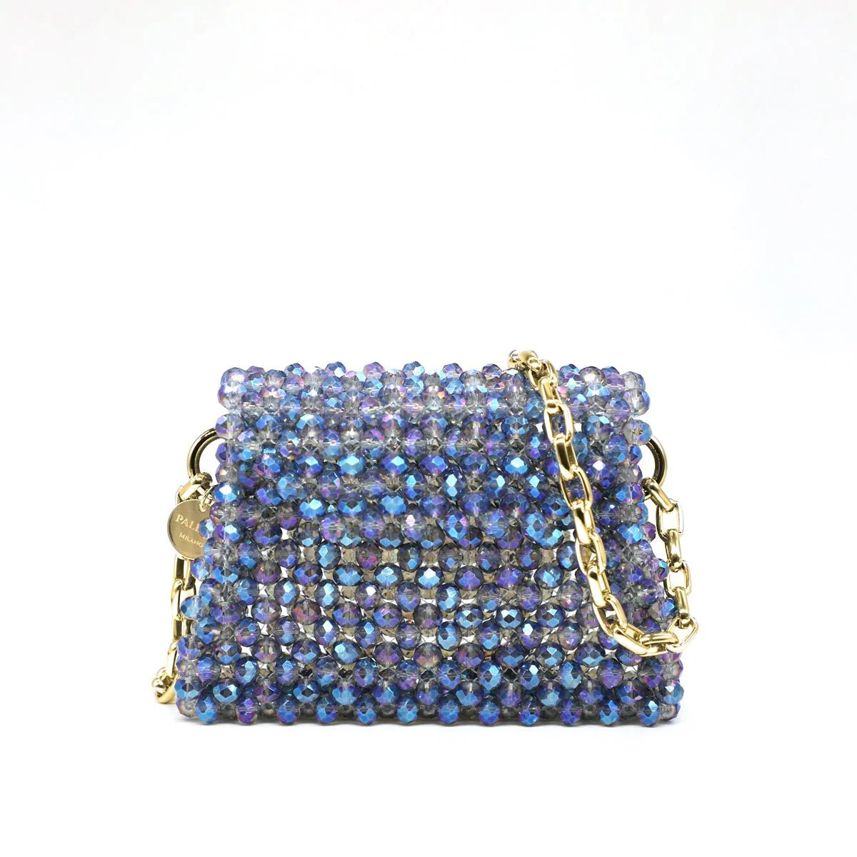 1PO0506-817 [PALERA MILANO] Jean's Selection - Mini Roma Sparkle Blue Gold Hardware 100cm #BGMROU-C10X8A (EU)