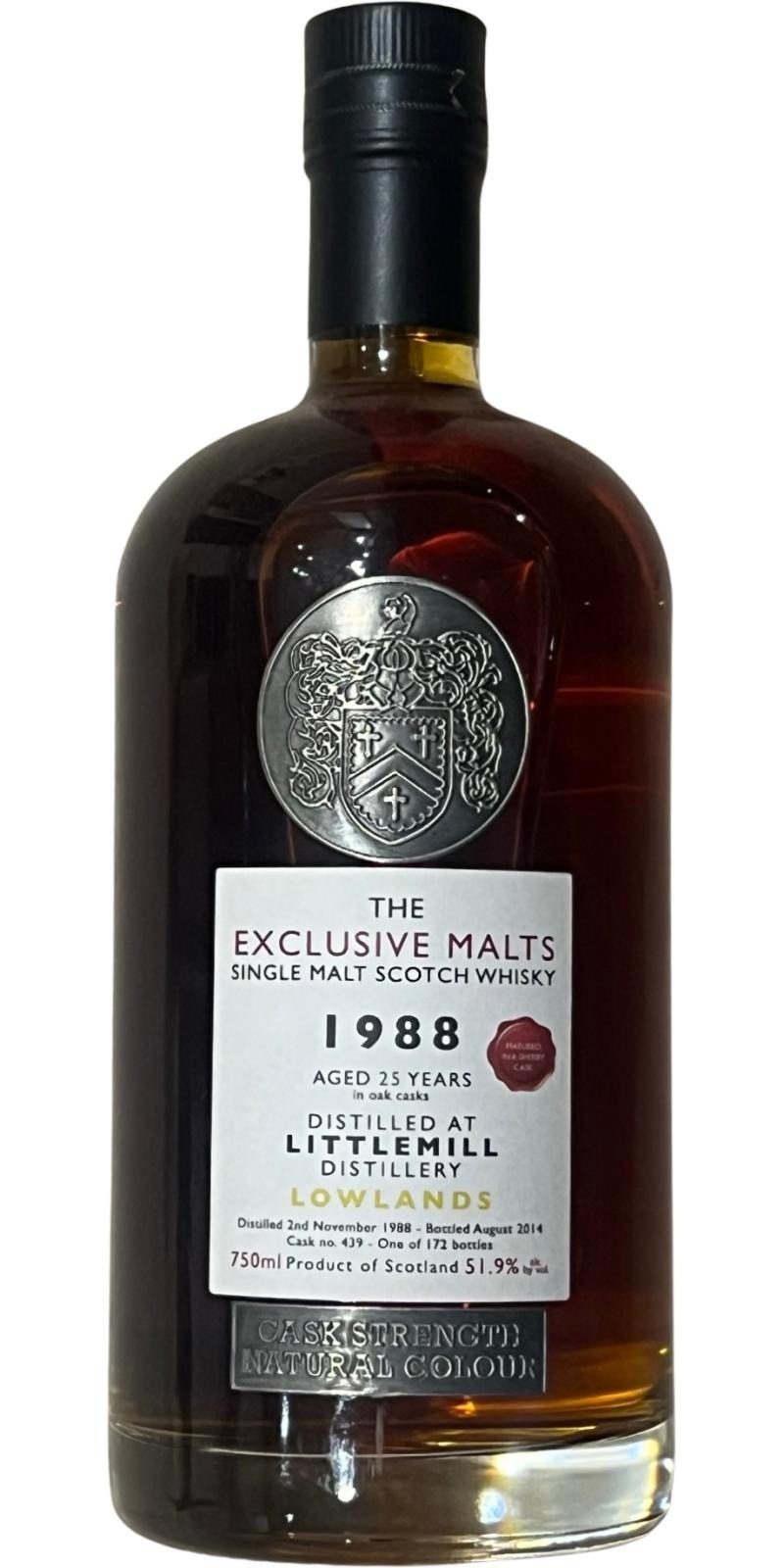 Littlemill 1988/2014 25YO Sherry Cask #439 51.9% Creative Whisky Company