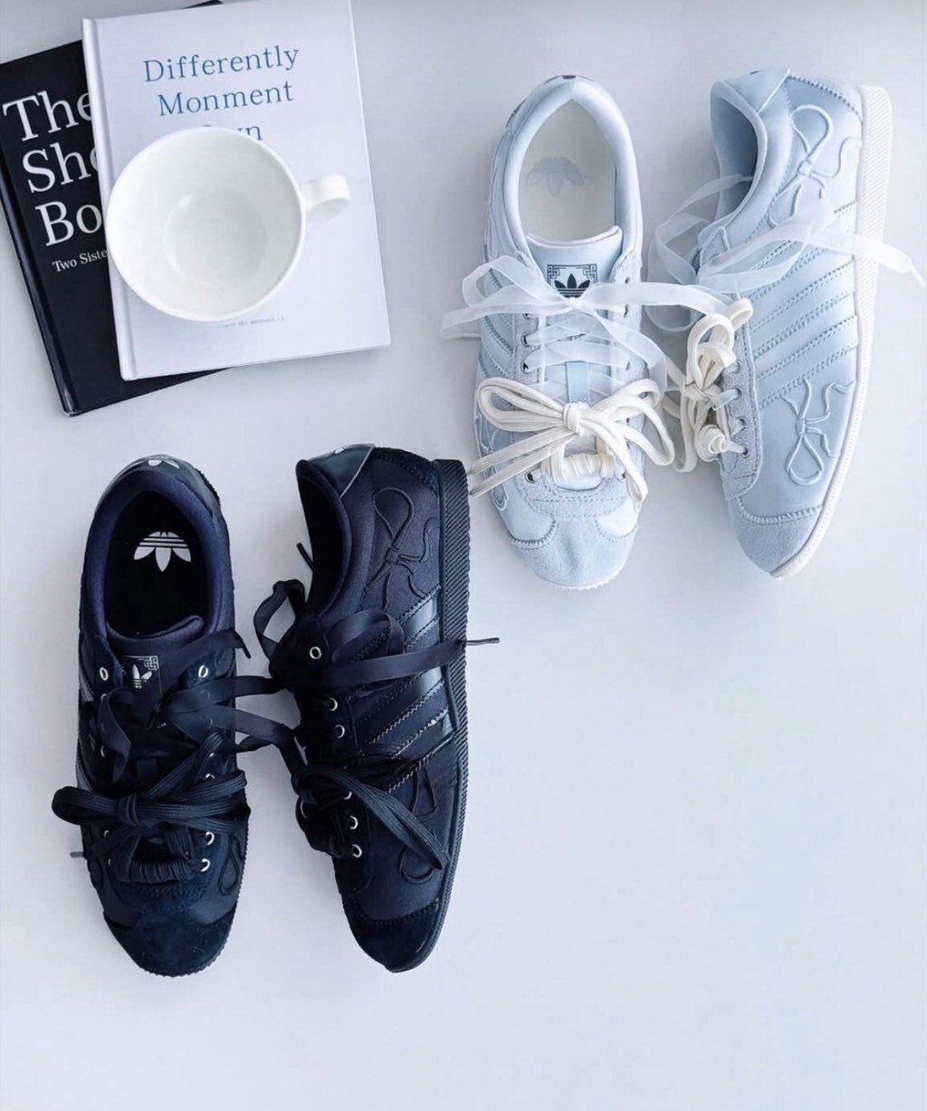 【Luxury】 ADIDAS ORIGINALS ANFU 蝴蝶結 緞面 芭蕾鞋 黑藍 HQ5198 HQ5199