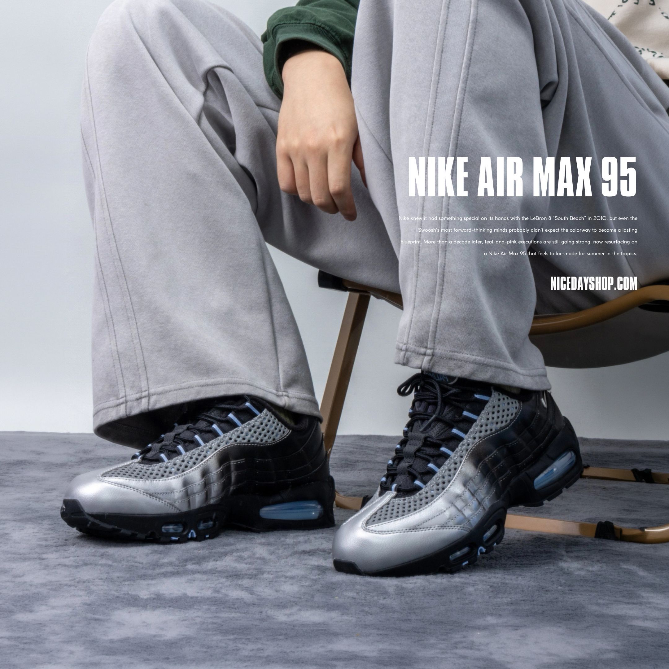 NICEDAY 代購 Nike x Palace AIR MAX 95 聯名款 銀子彈 漸層 IQ7708-095