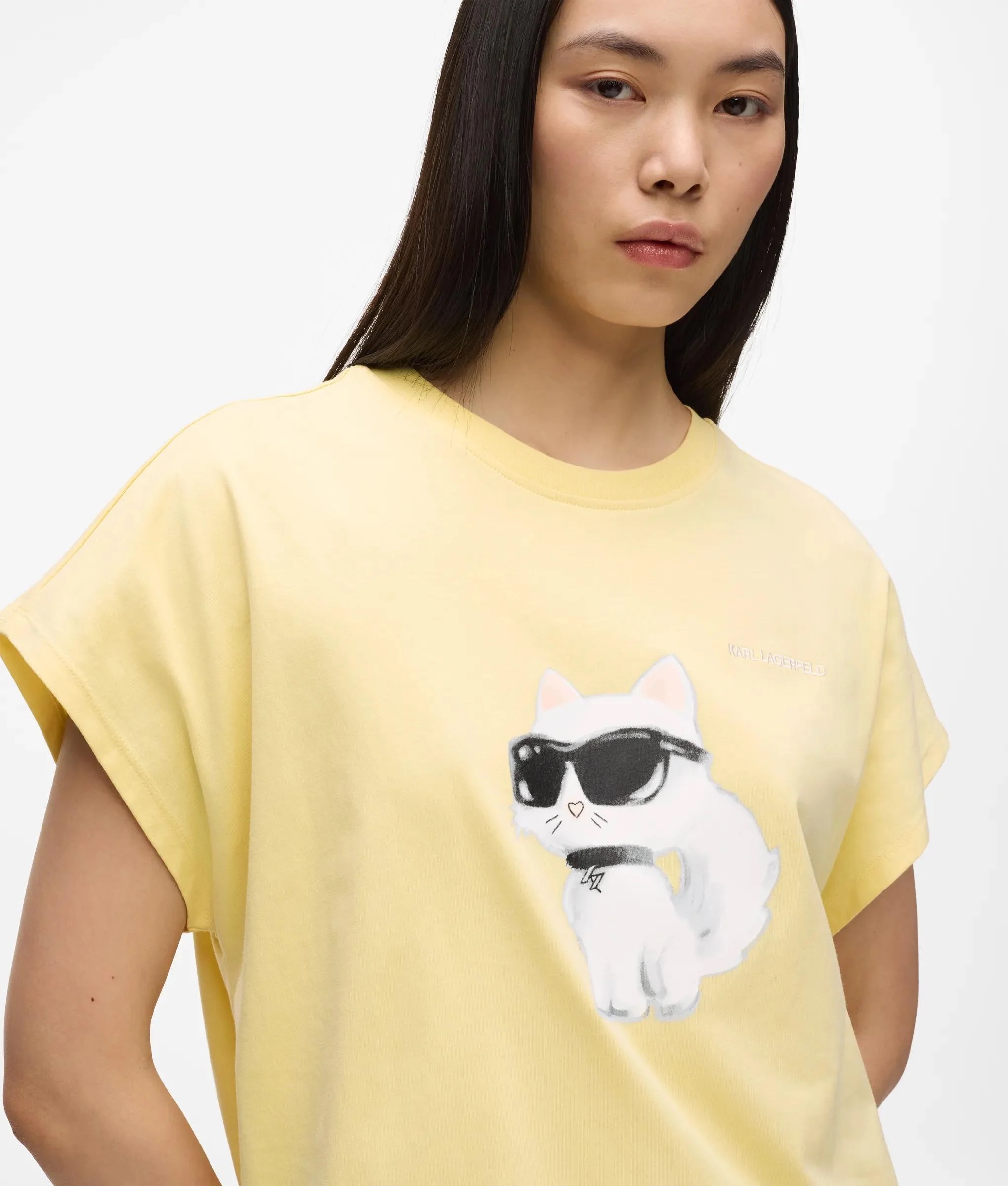 KARL LAGERFELD 貓咪短袖（黃）