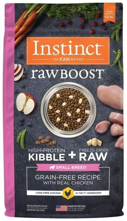 rawBOOST 無穀物+凍乾生肉粒全小型犬糧-雞肉味 (10lb)