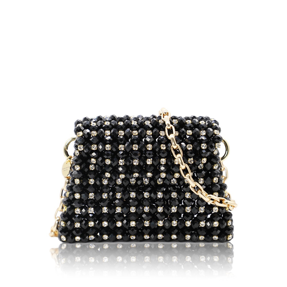 1PO0506-820 [PALERA MILANO] Jean's Selection - Diamond Mini Roma Black with Multicolor Gold Hardware 100cm #BGDMRO-CD10X8 (EU)