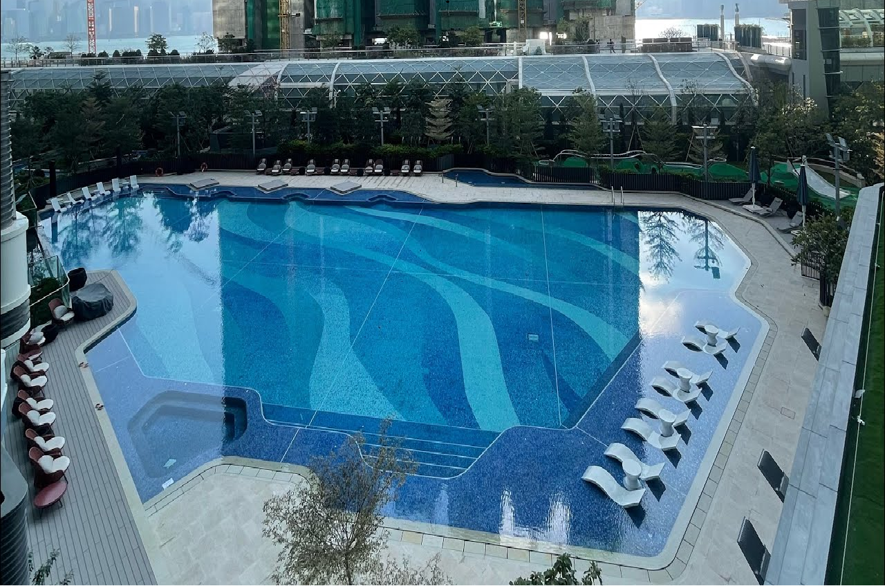 One Victoria Kai Tak Hong Kong,swimming pool,china glass mosaic tile,glass tile,mosaic tile,topworlds